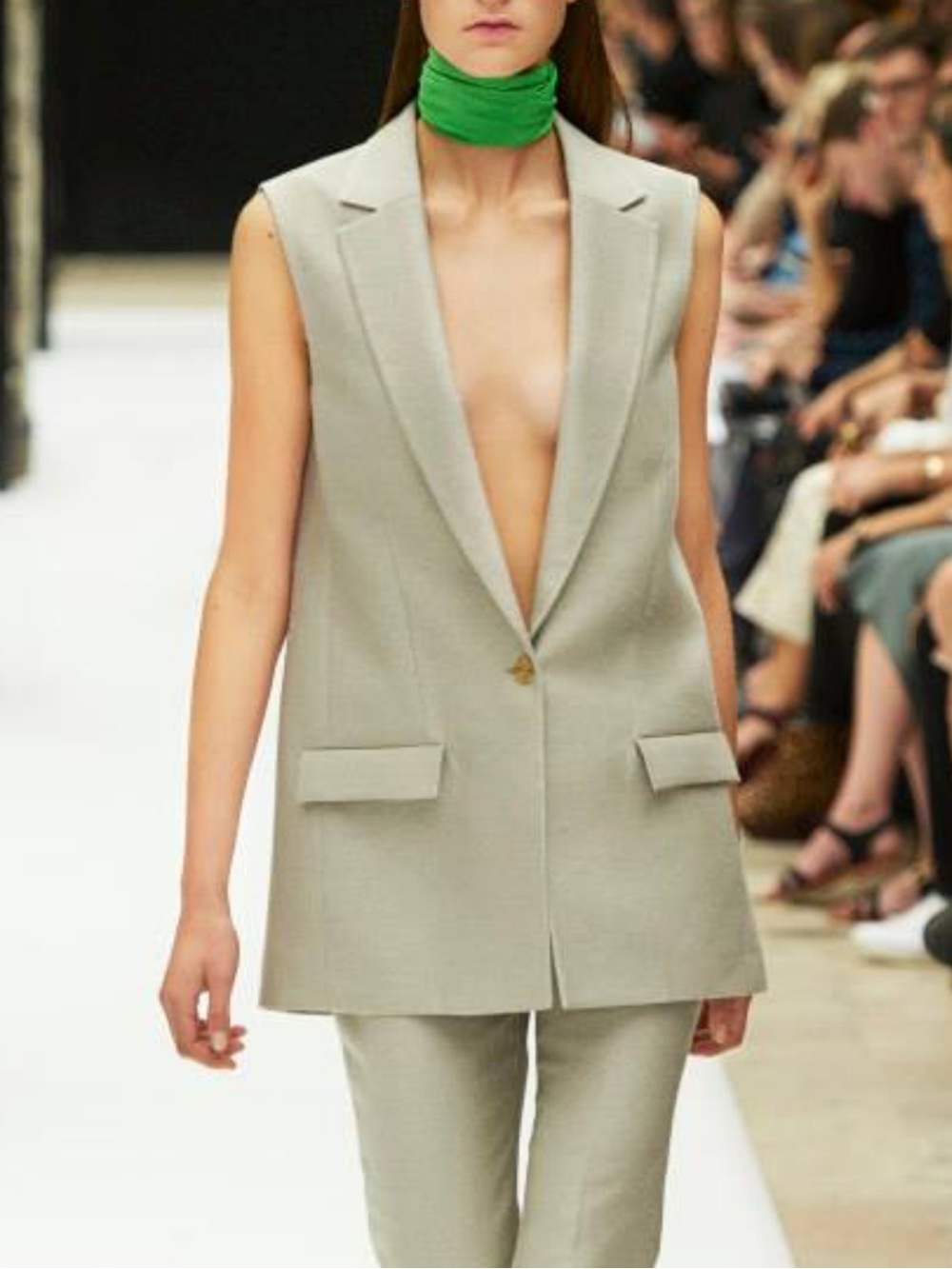 Acne Archive SS15 Sleeveless Tailored Vest in Light Beige